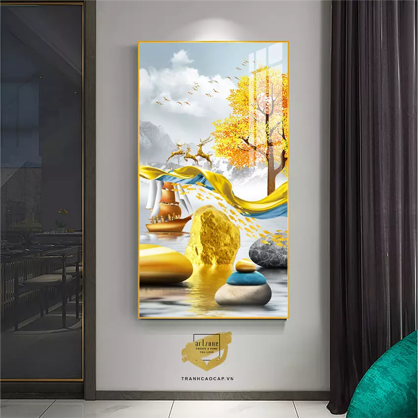Bức tranh Mica AZ1-2078 phong cảnh trừu tượng