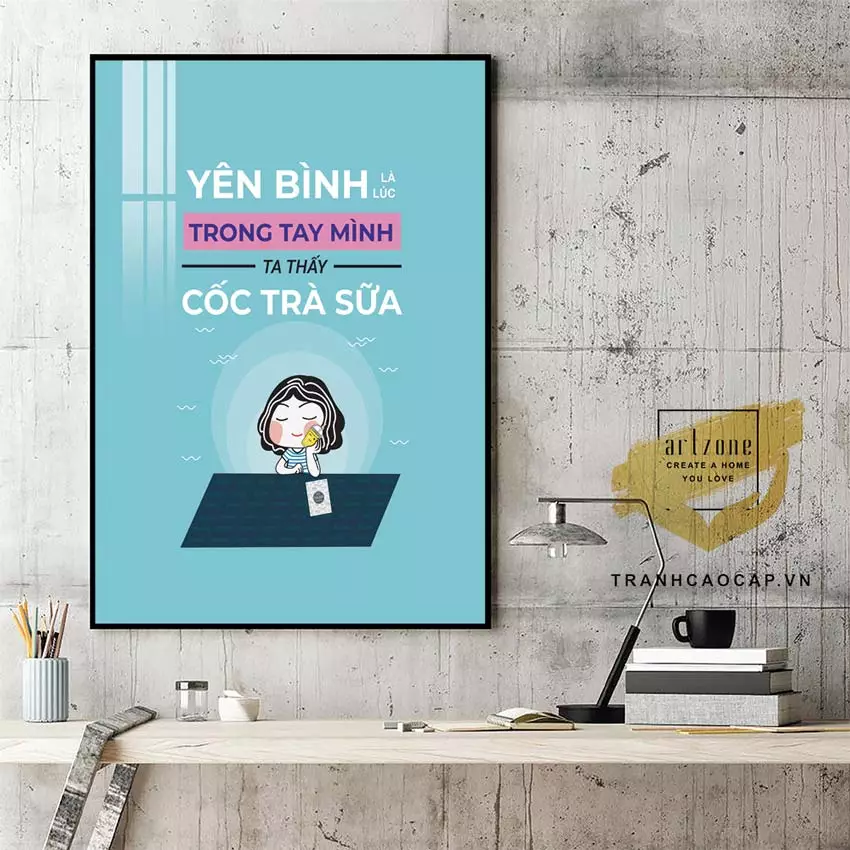 Tranh mica slogan bền đẹp