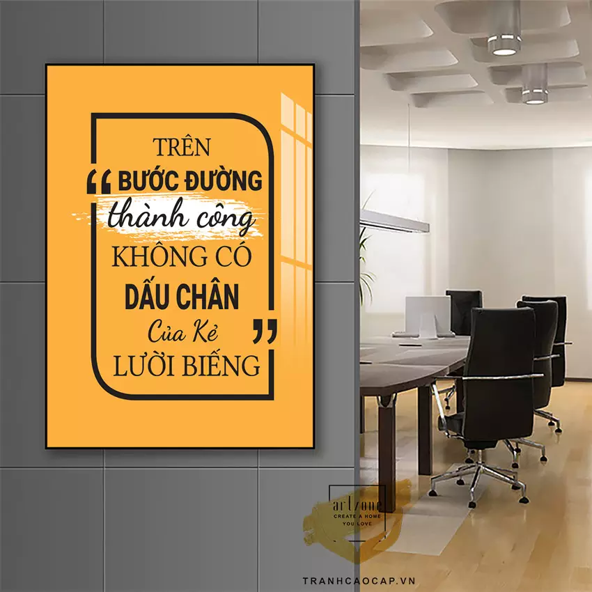 Vị trí treo tranh slogan lý tưởng trong văn phòng