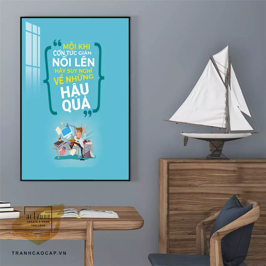 Màu sắc tranh cần hài hòa với không gian tổng thể