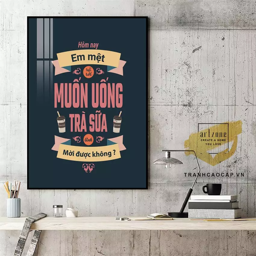 Tranh mica văn phòng hiện đại