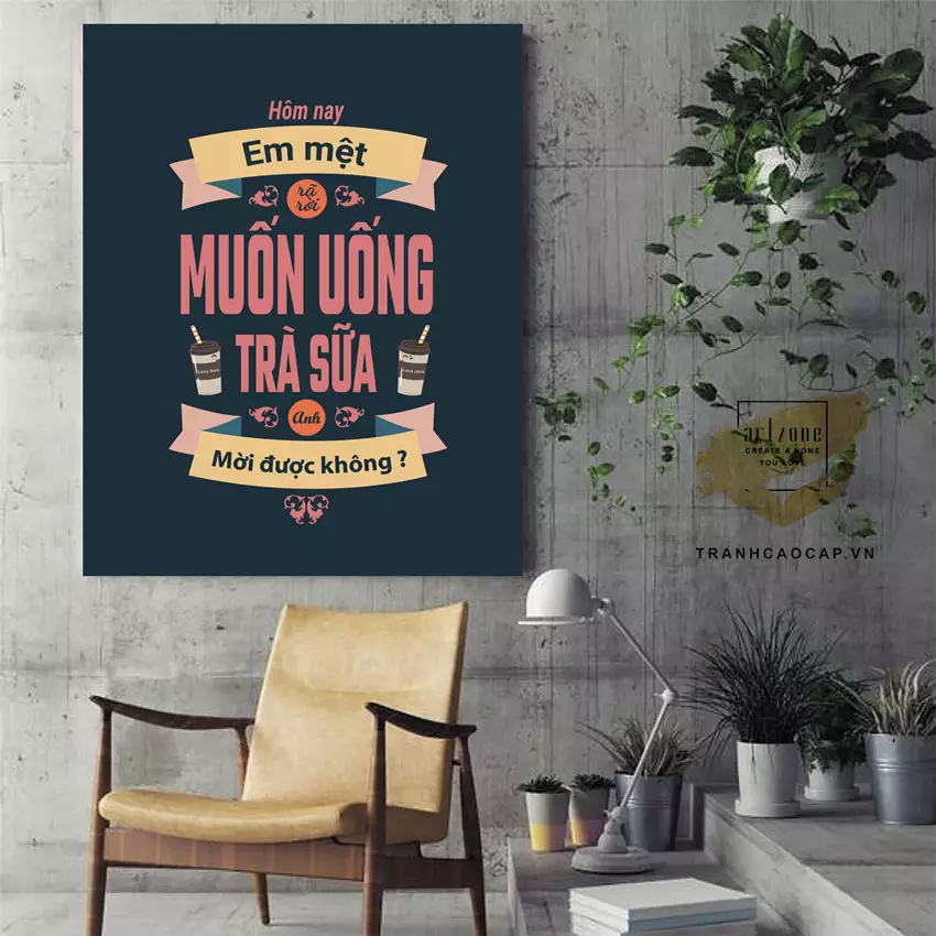 Kết hợp tranh với các yếu tố trang trí khác