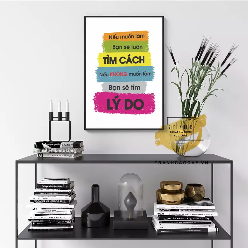 Tranh văn phòng slogan tạo động lực AZ1-1351