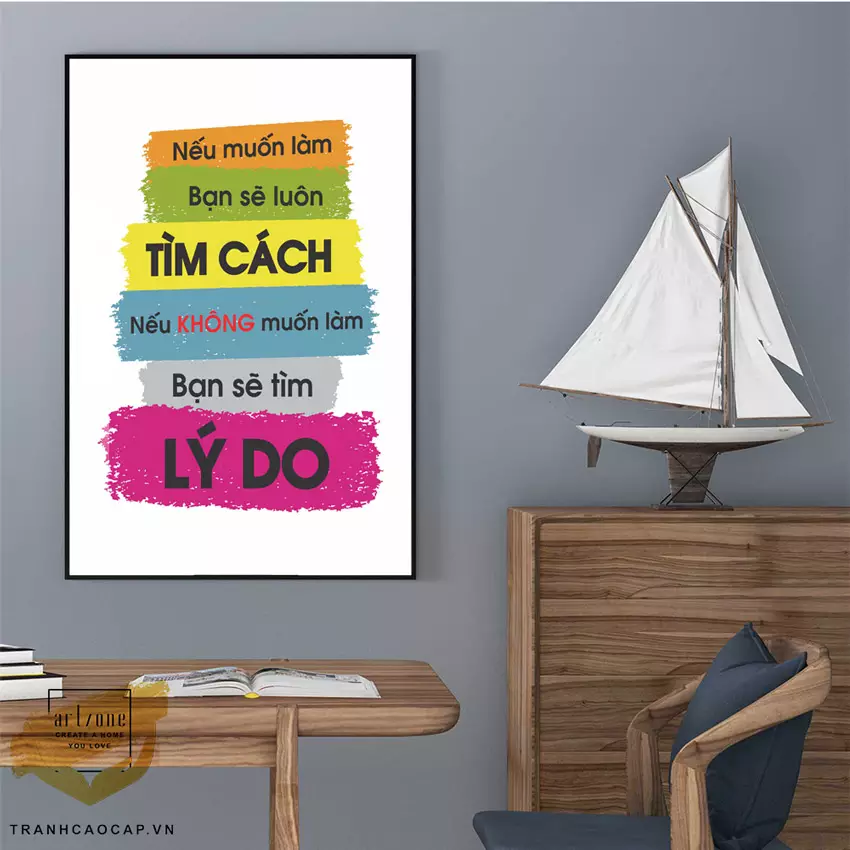 Tranh treo tường slogan tiếng Việt