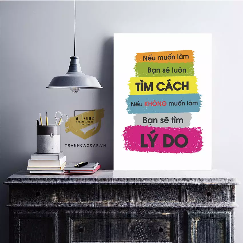 Tranh slogan trang trí văn phòng