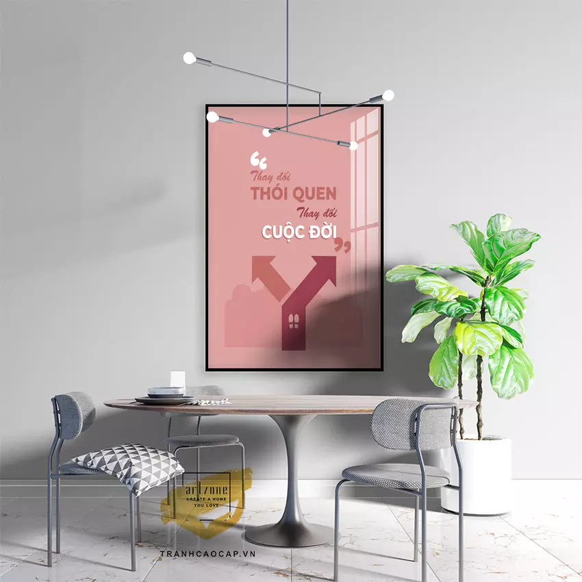 Chi tiết tranh động lực treo văn phòng Mica AZ1-1381