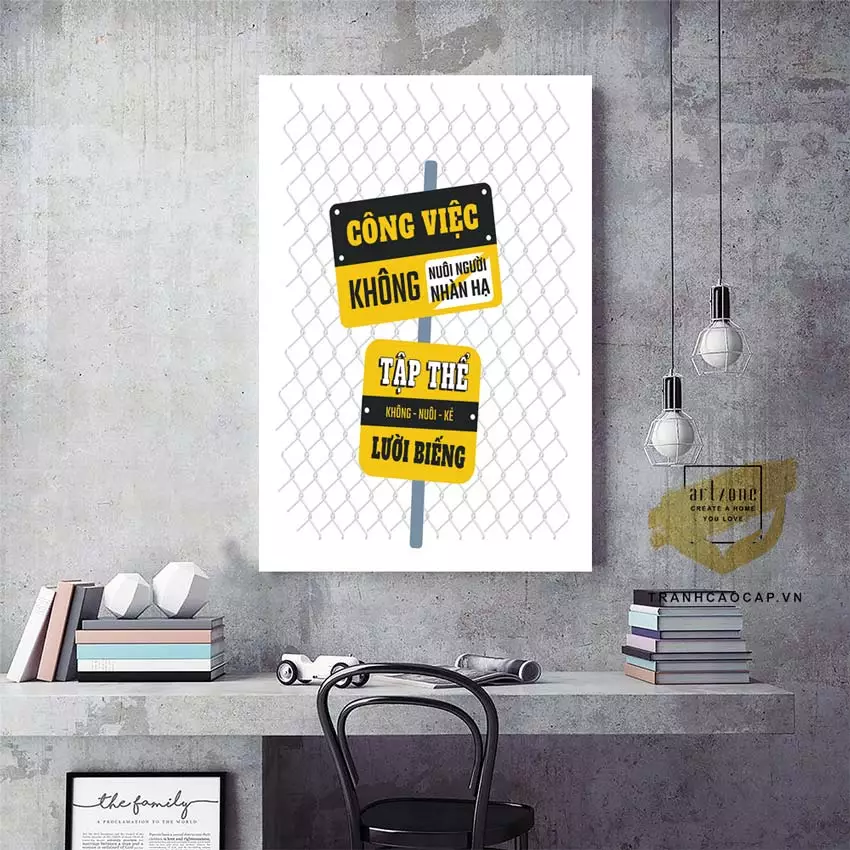 Chất liệu mica cao cấp của tranh slogan treo tường