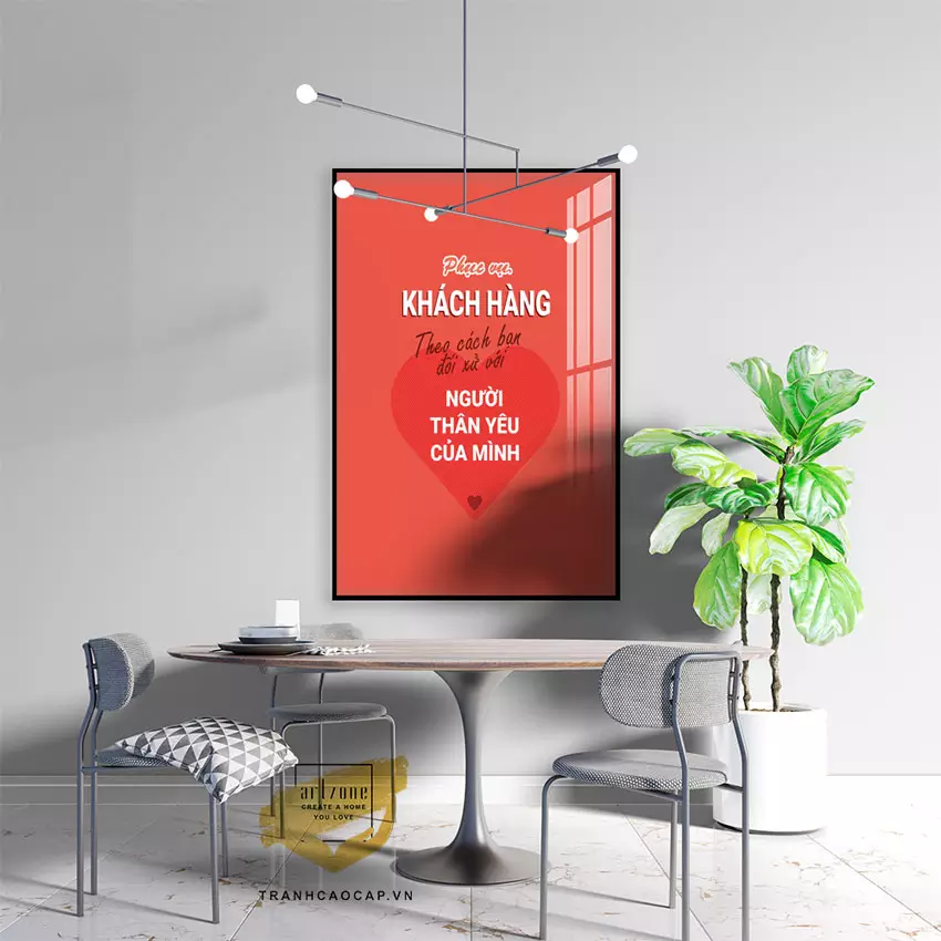 Tranh slogan mica cao cấp AZ1-1386 với nhiều tùy chọn khung tranh