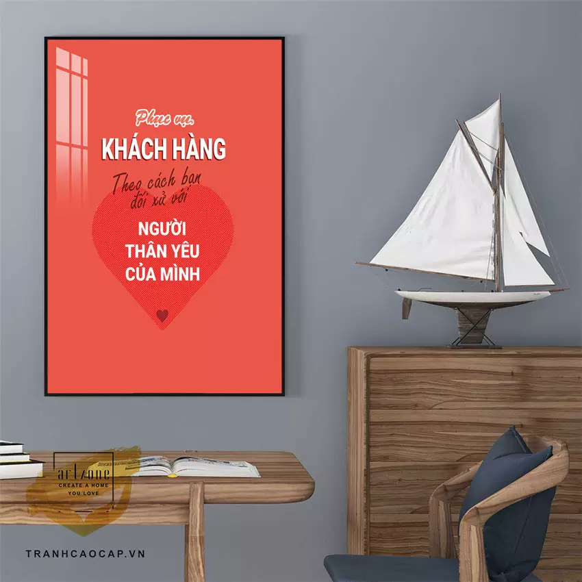 Tranh slogan mica cao cấp AZ1-1386 tạo điểm nhấn cho không gian văn phòng