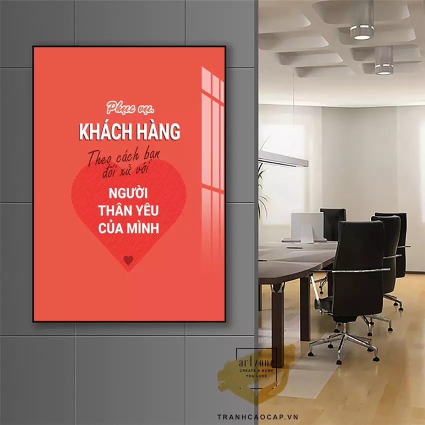 Tranh slogan mica cao cấp AZ1-1386 truyền tải thông điệp mạnh mẽ