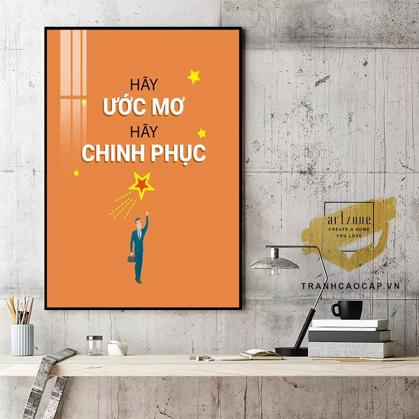 Cách chọn kích thước tranh slogan phù hợp với không gian