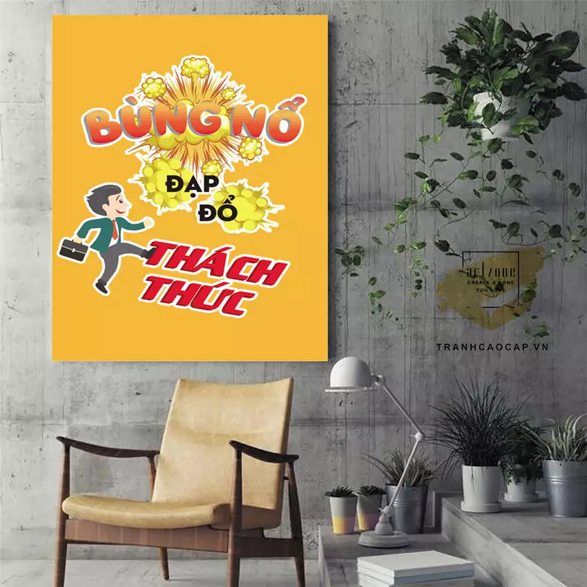 Tranh mica khu vực lễ tân Tranh mica tạo điểm nhấn cho khu vực lễ tân