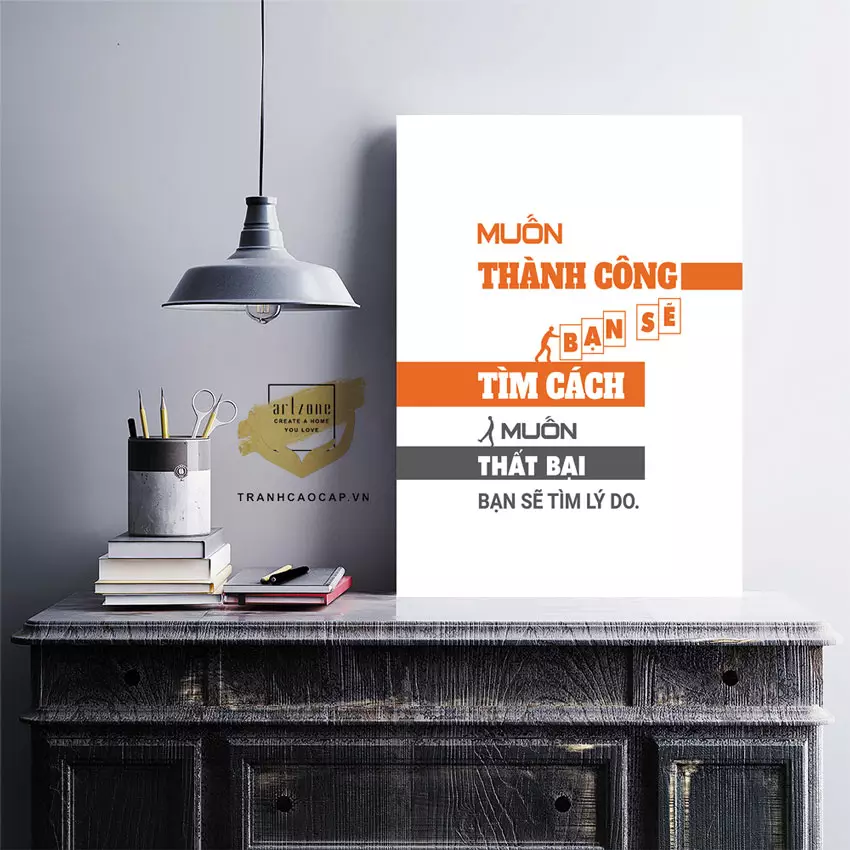 Tranh slogan tạo động lực cho nhân viên