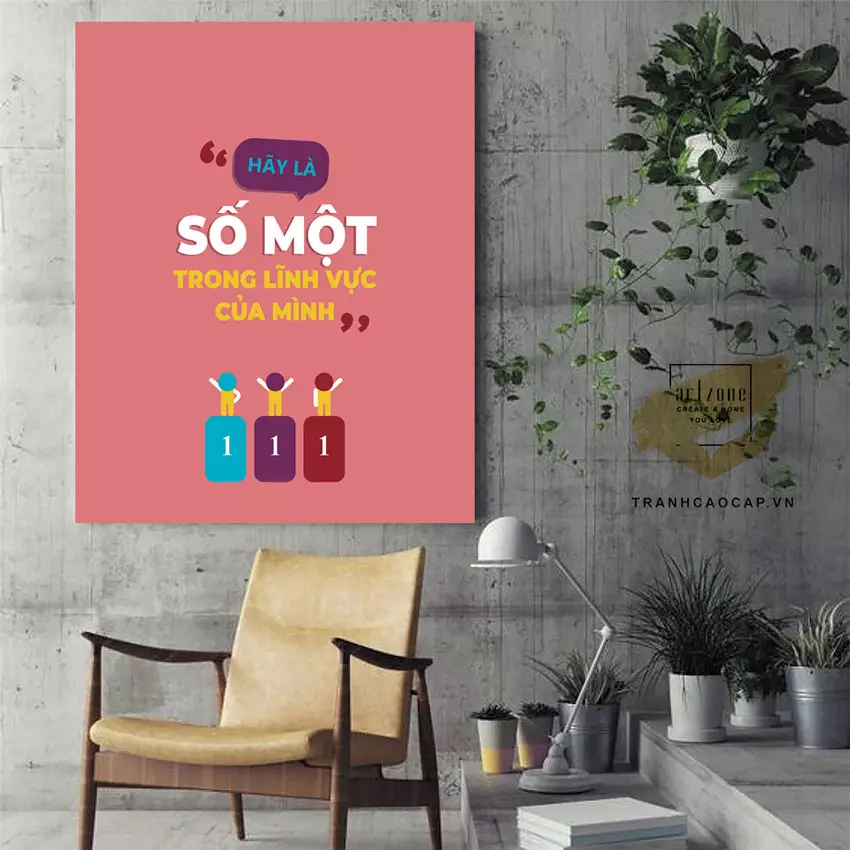 Tranh mica tiếng Việt với câu slogan ý nghĩa