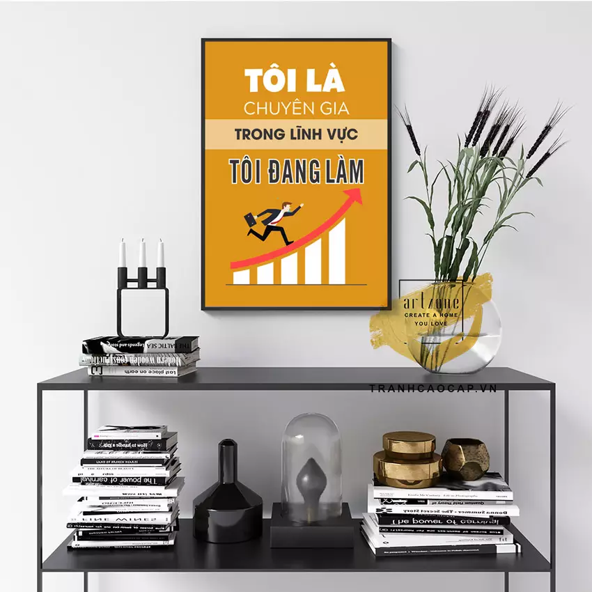 Tranh slogan treo tường văn phòng chất liệu mica