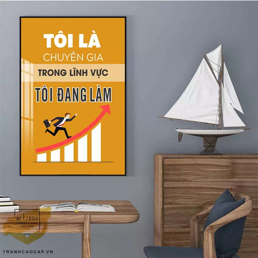 Bố trí tranh cân đối và hợp lý trong không gian