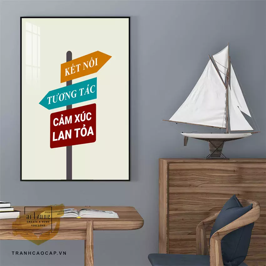 Tranh mica slogan tiếng Việt treo tường văn phòng