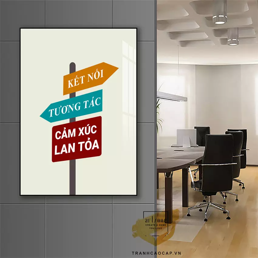 Tranh slogan tiếng Việt trang trí phòng họp