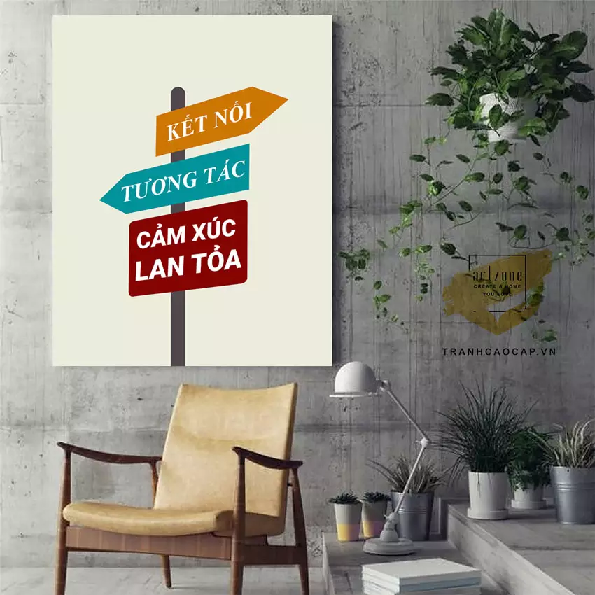 Tranh slogan tiếng Việt trang trí văn phòng làm việc