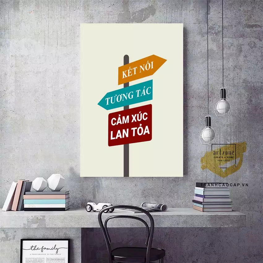 Tranh slogan mica tiếng Việt treo tường văn phòng