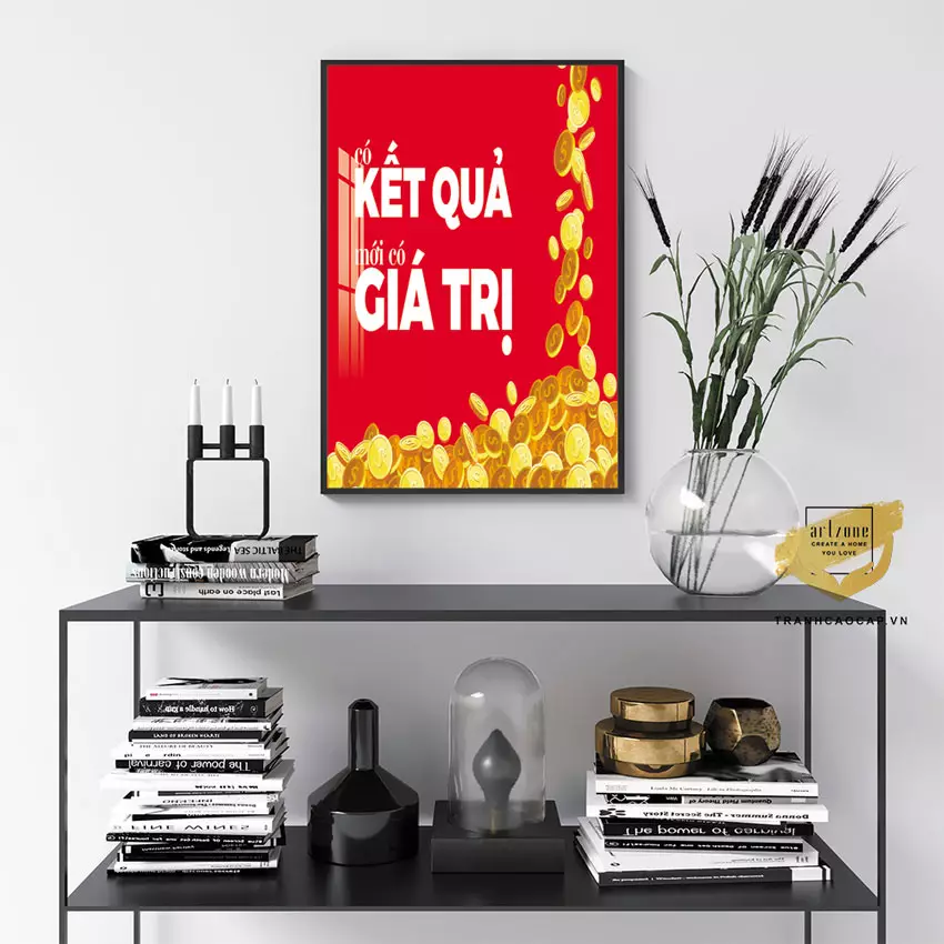 Lựa chọn kích thước tranh phù hợp với không gian Tranh slogan tạo động lực với kích thước đa dạng