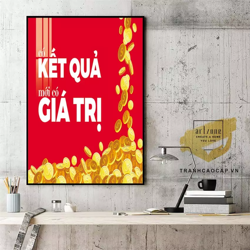 Lựa chọn tranh có phong cách phù hợp với nội thất văn phòng Tranh slogan tạo động lực với nhiều phong cách thiết kế