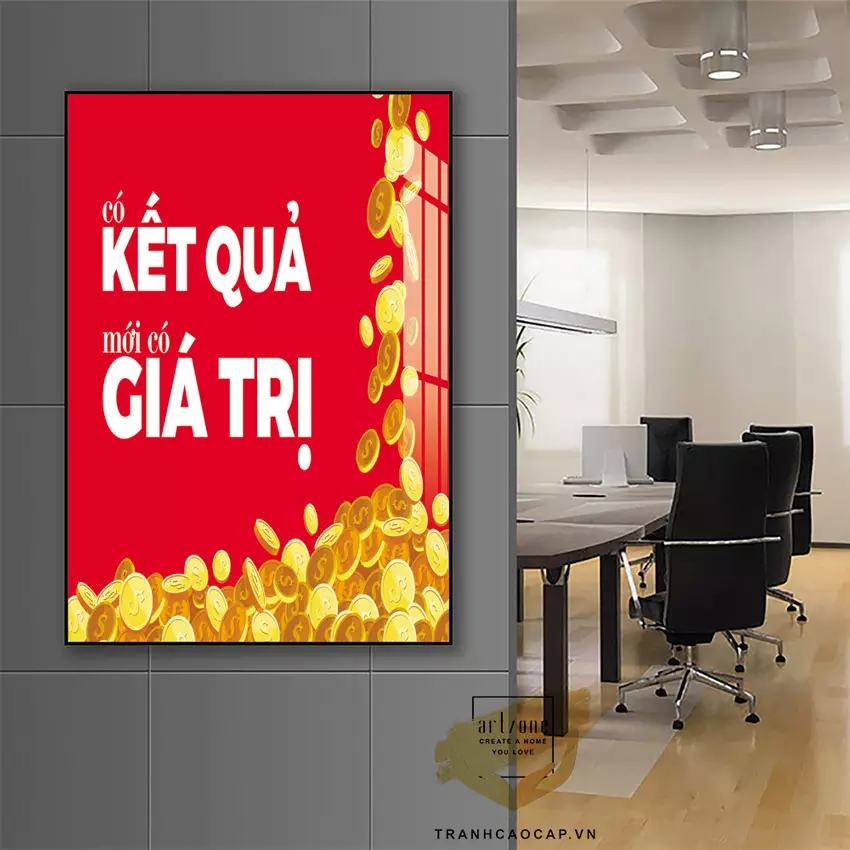Tạo không gian làm việc hiện đại và truyền cảm hứng với tranh slogan Tranh slogan tạo động lực cho không gian làm việc hiện đại