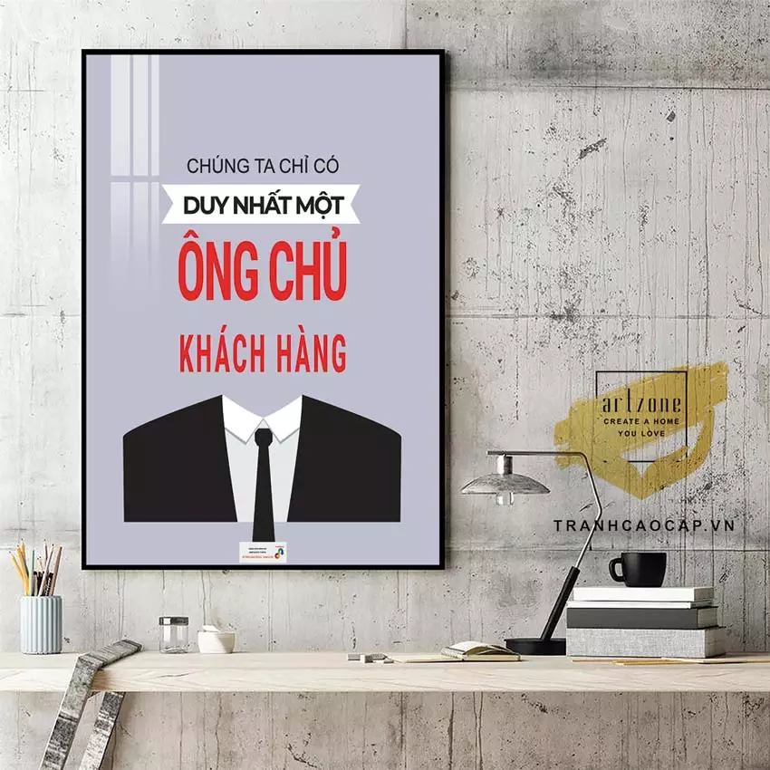 Tranh Mica Treo Văn Phòng Phong Cách Tối Giản