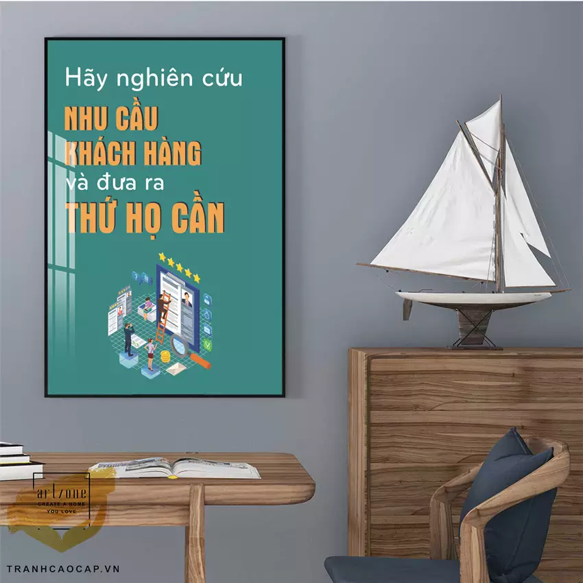 Tranh Mica Slogan tạo động lực