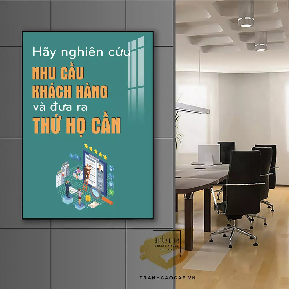 Tranh Mica Slogan đẹp