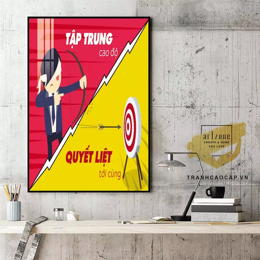 Tranh slogan tiếng Việt tạo động lực làm việc cho nhân viên