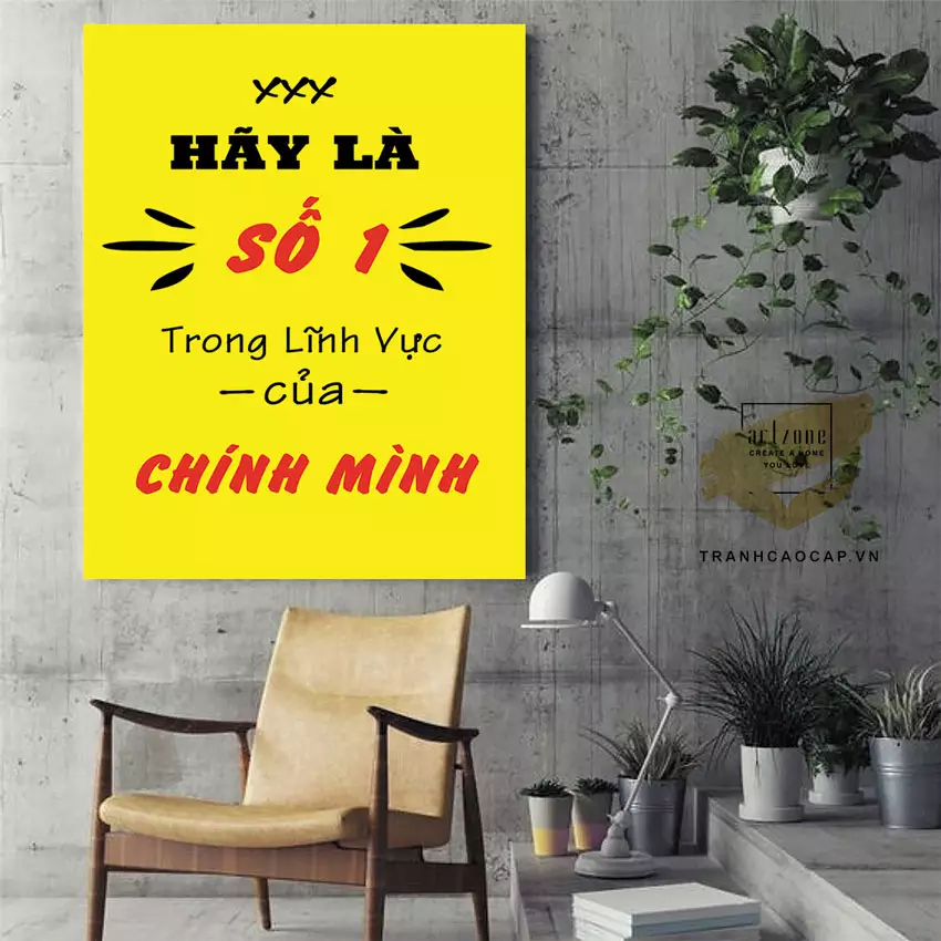 Tạo không gian làm việc chuyên nghiệp và sáng tạo với tranh mica slogan