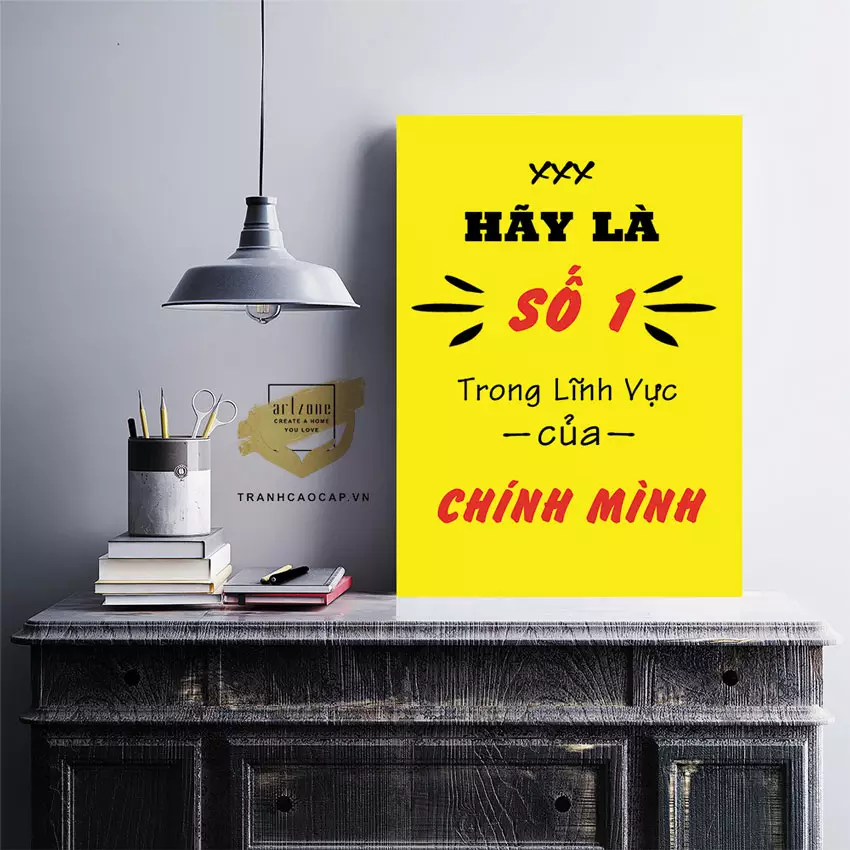 Tranh mica slogan treo tường văn phòng - tạo động lực và cảm hứng làm việc