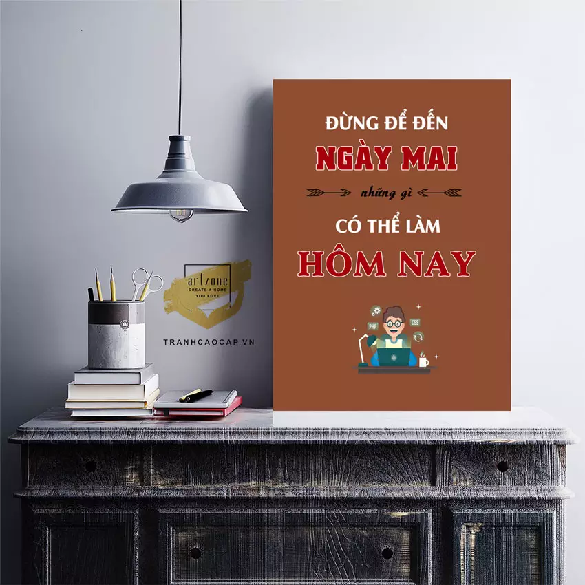 Tranh Mica In Slogan Theo Yêu Cầu