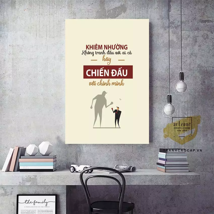 Mẫu tranh AZ1-1415-MICA trong không gian văn phòng