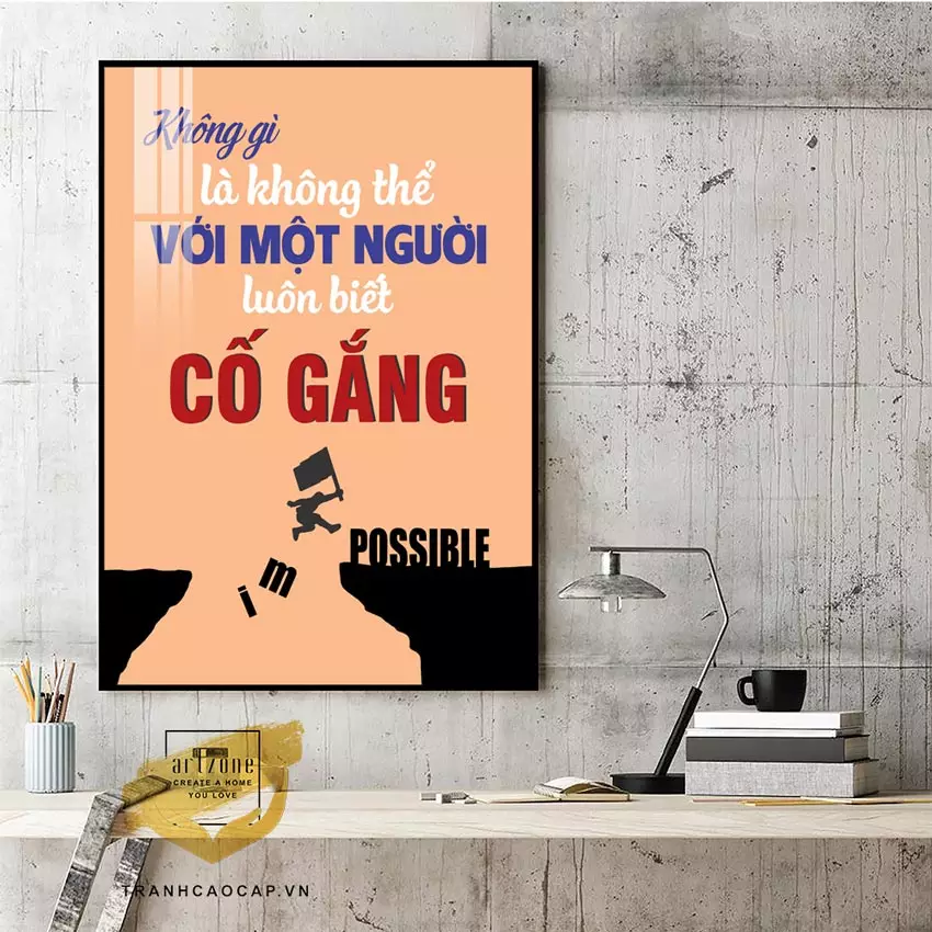 Treo tranh động lực mica đúng cách