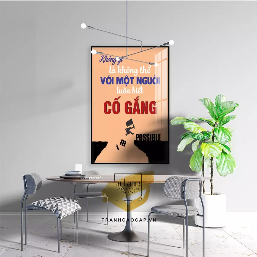 Tranh động lực mica phong cách hiện đại