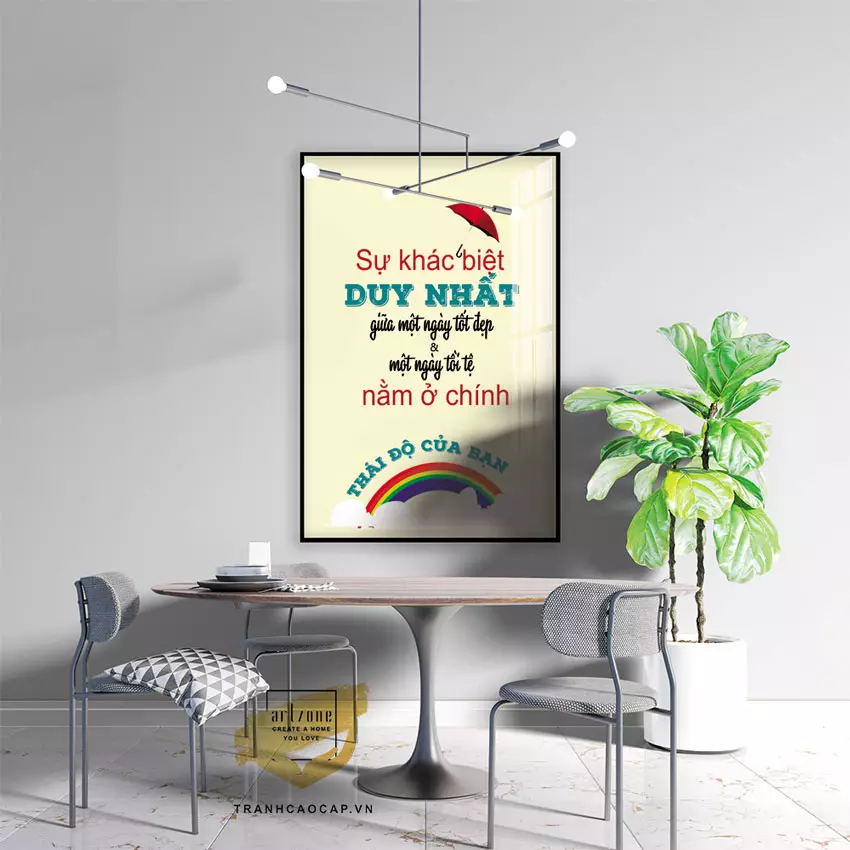 Tranh slogan phù hợp với nhiều phong cách nội thất
