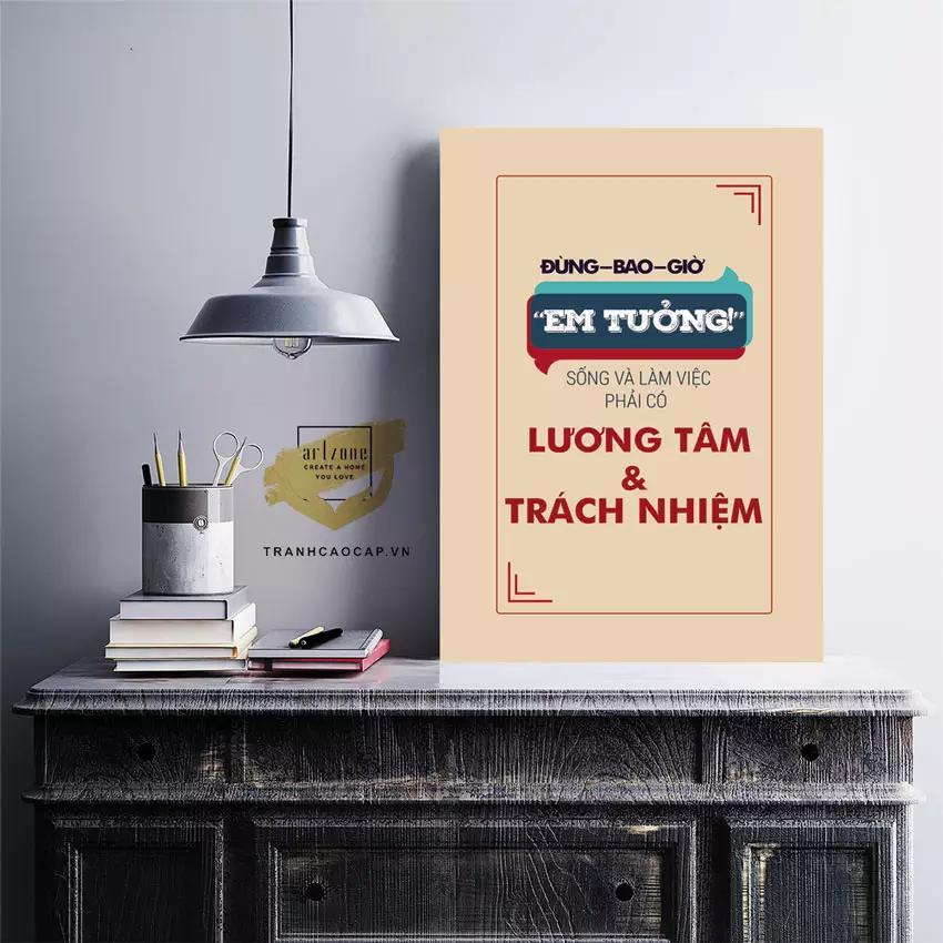 Tranh mica tạo không gian làm việc chuyên nghiệp