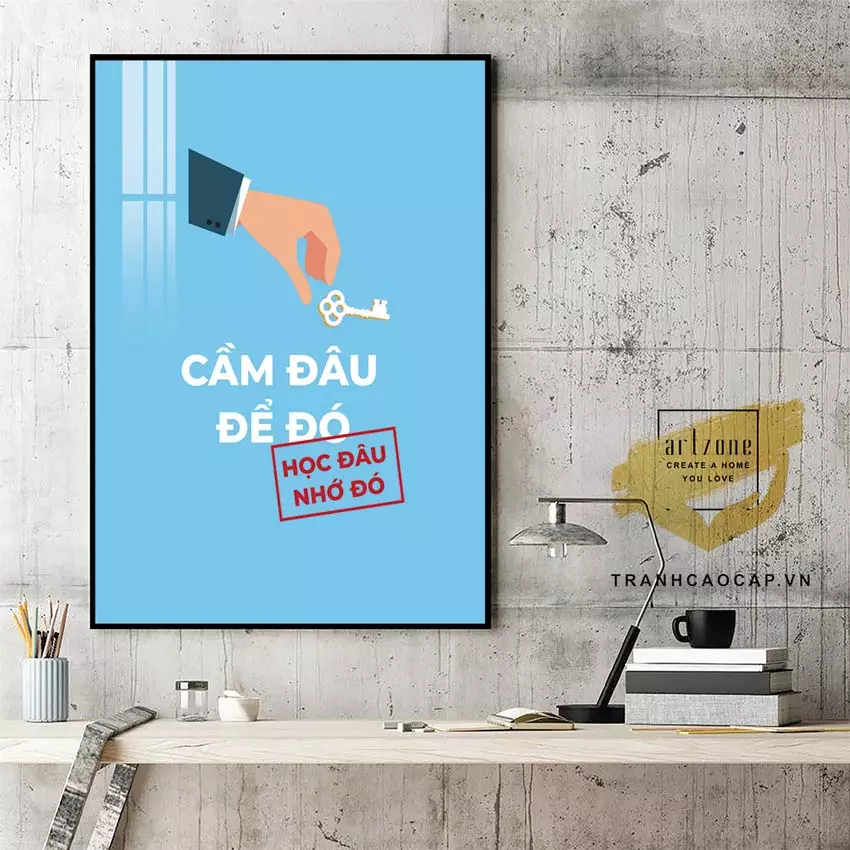 Tranh slogan tạo động lực AZ1-1424-MICA với màu sắc tươi sáng Tranh slogan tạo động lực AZ1-1424-MICA với màu sắc tươi sáng