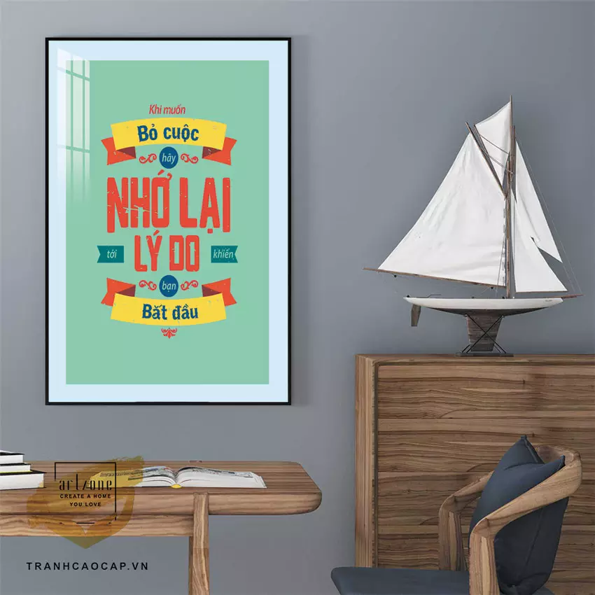 Cách chọn tranh mica slogan phù hợp cho văn phòng
