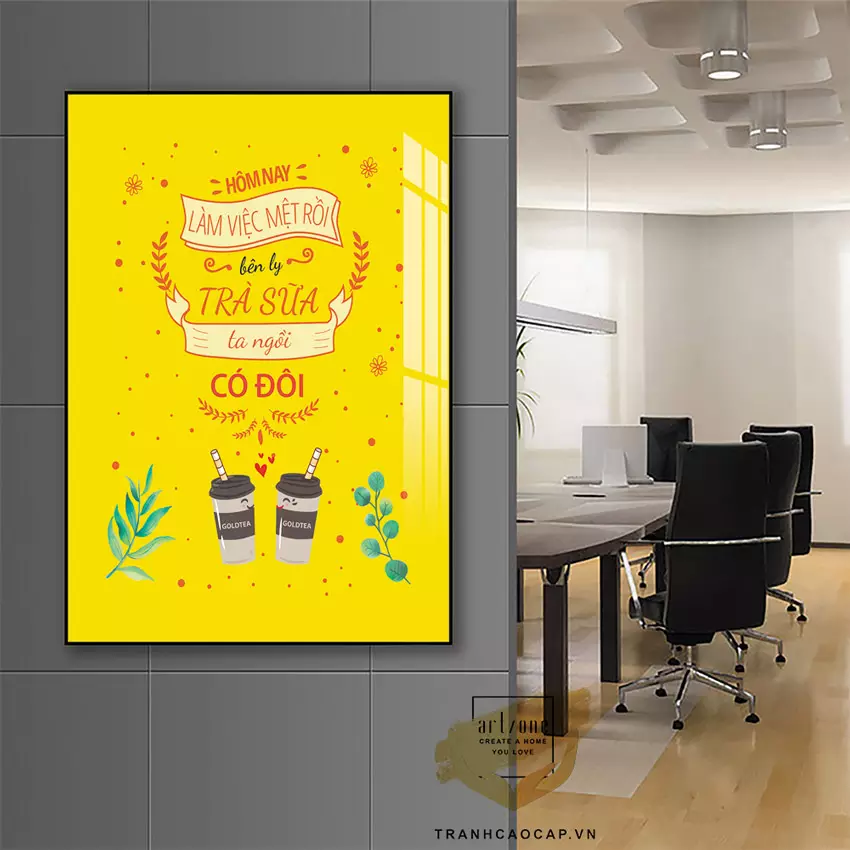 Tranh mica slogan tiếng Việt truyền tải thông điệp mạnh mẽ