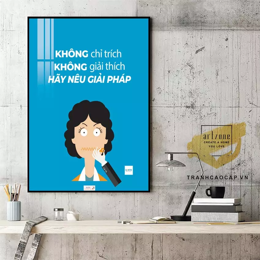 Tranh slogan tạo động lực làm việc