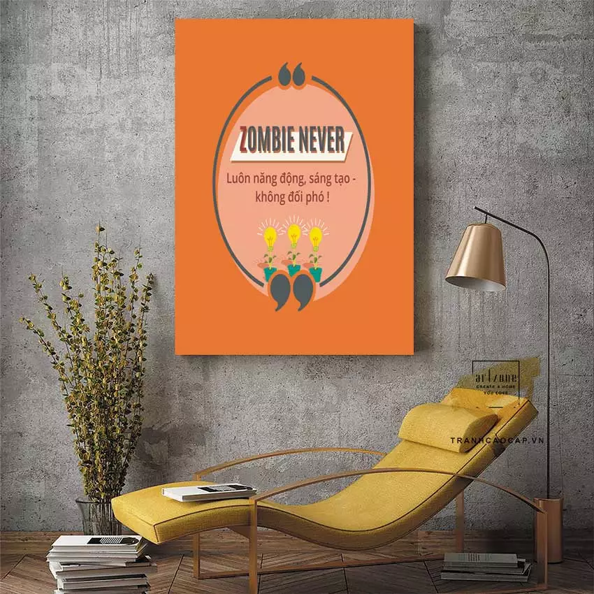 Ứng dụng tranh mica slogan ở khu vực lễ tân