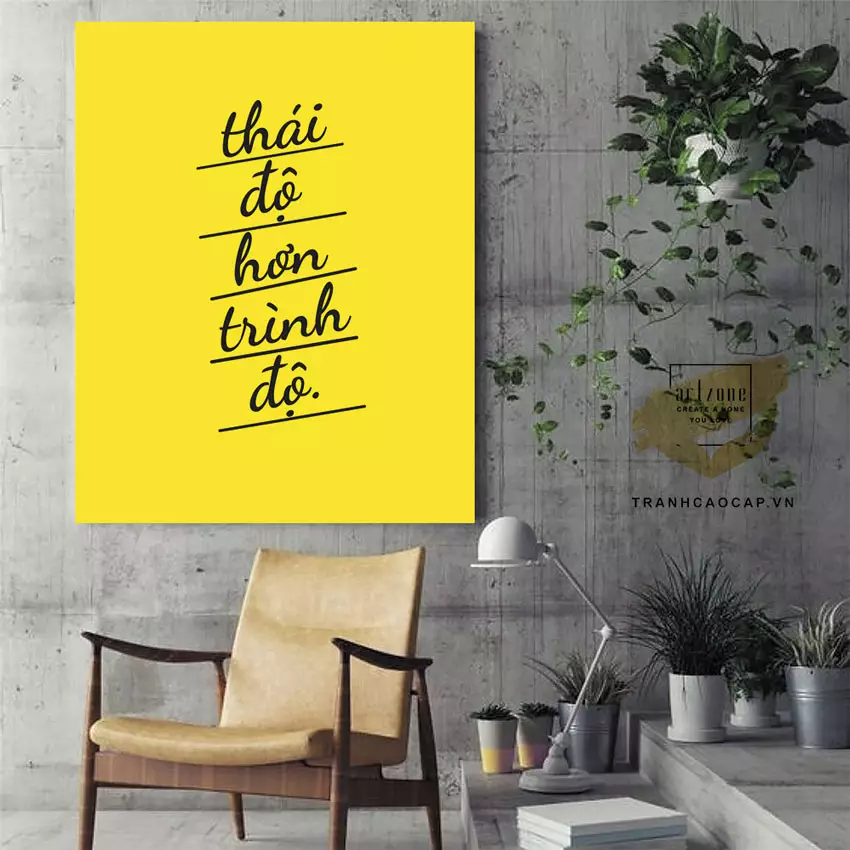 Tranh mica slogan tạo không gian làm việc chuyên nghiệp