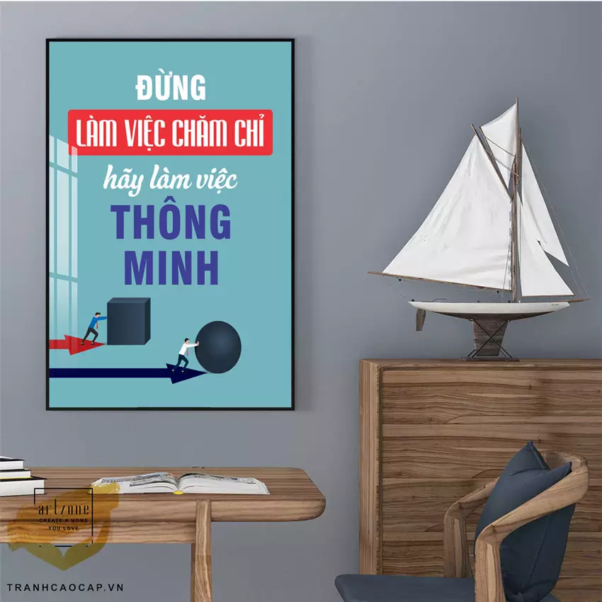 Tranh mica động lực AZ1-1354 Series trong không gian văn phòng