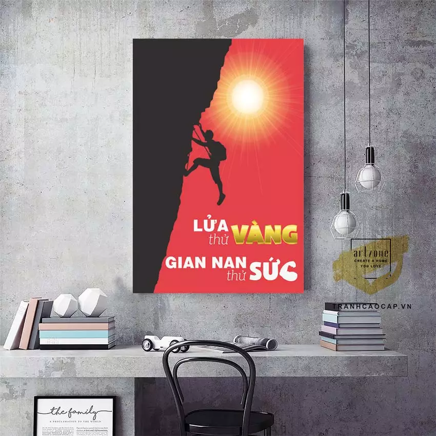 Tranh mica slogan tạo không gian làm việc chuyên nghiệp