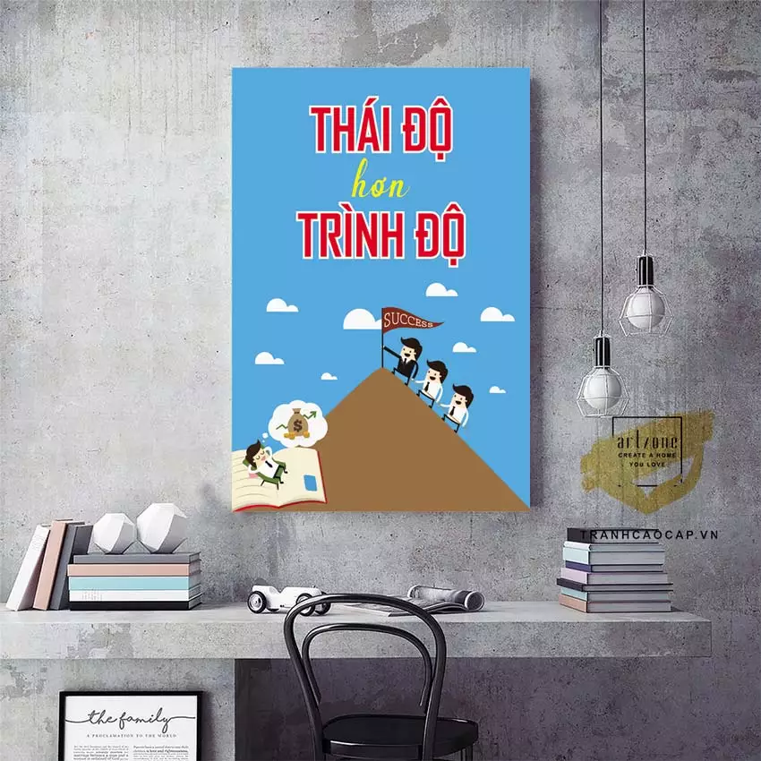 Tranh slogan mica không khung