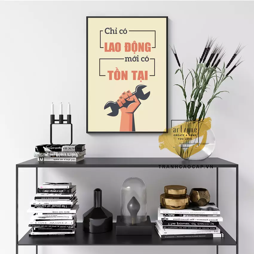 Tranh slogan tạo động lực chất liệu mica AZ1-1350