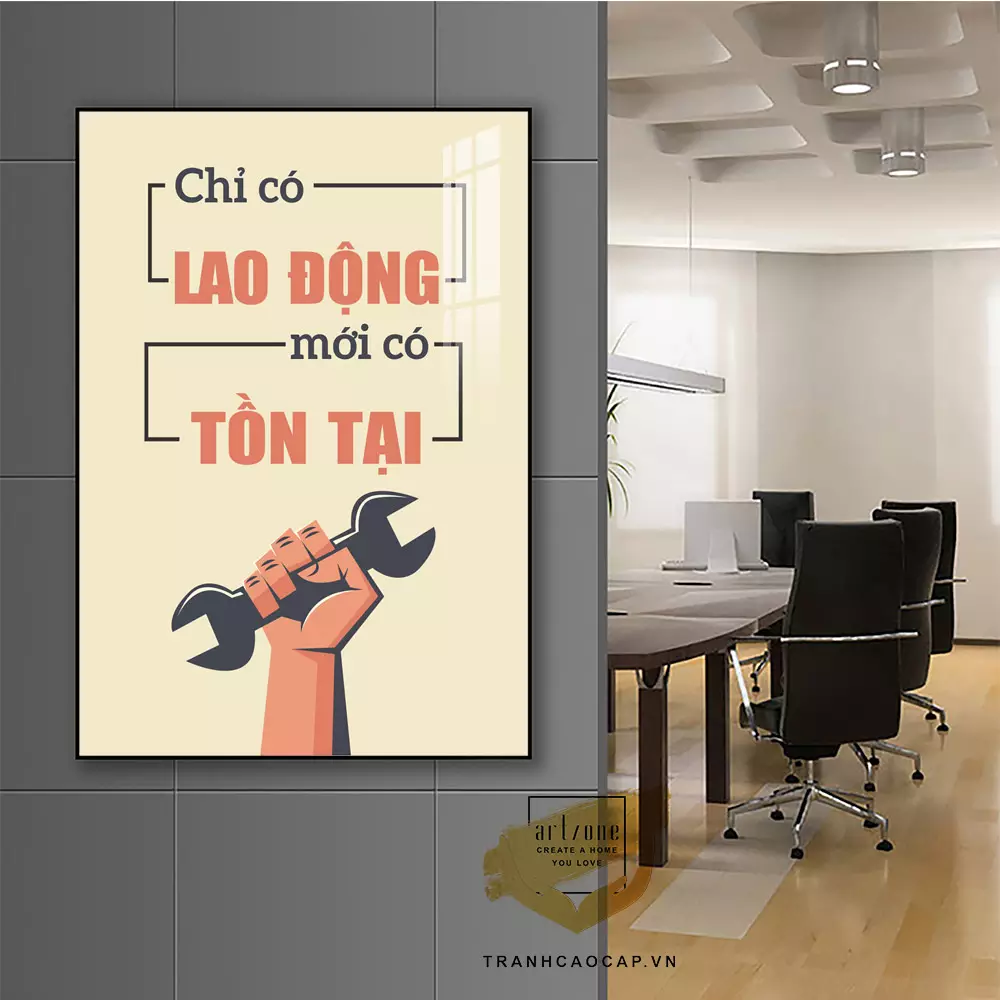 Tranh slogan phong cách hiện đại cho văn phòng